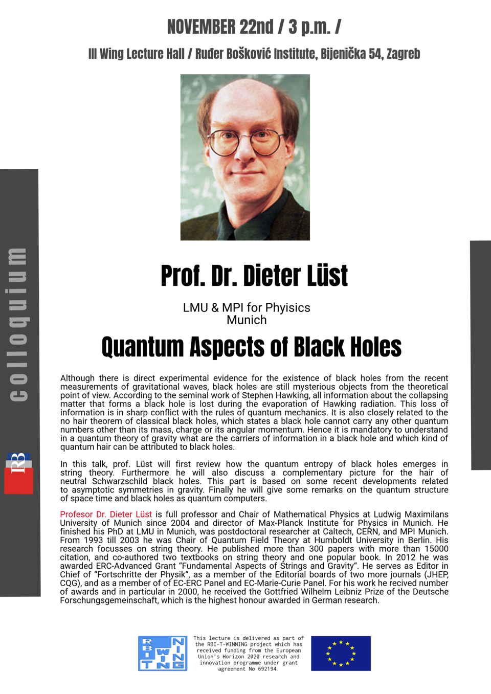 Dieter Lüst - Quantum Aspects of Black Holes