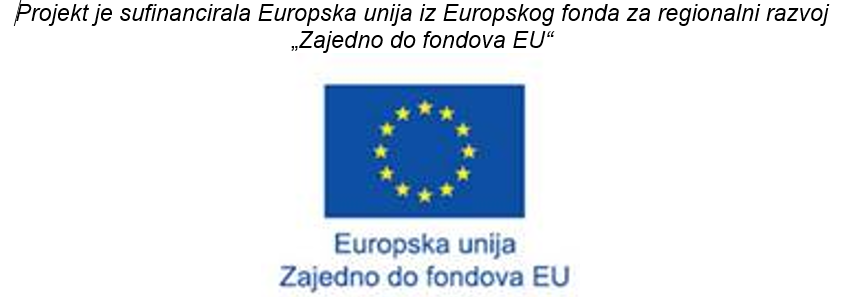 Projekt je sufinancirala Europska unija iz Europskog fonda za regionalni razvoj „Zajedno do fondova EU“