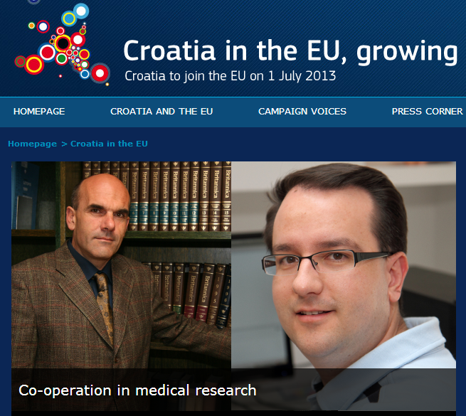 RBI Scientist on the EC Homepage featuring Croatian Success Stories