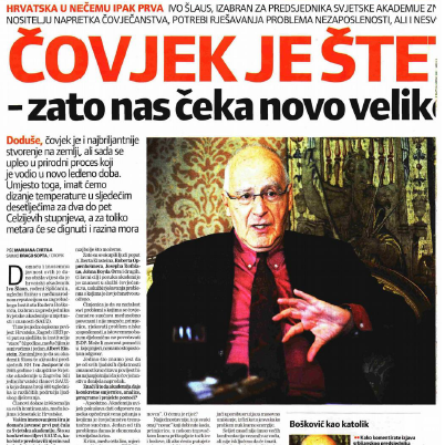 Interview with Academician Šlaus in Slobodna Dalmacija