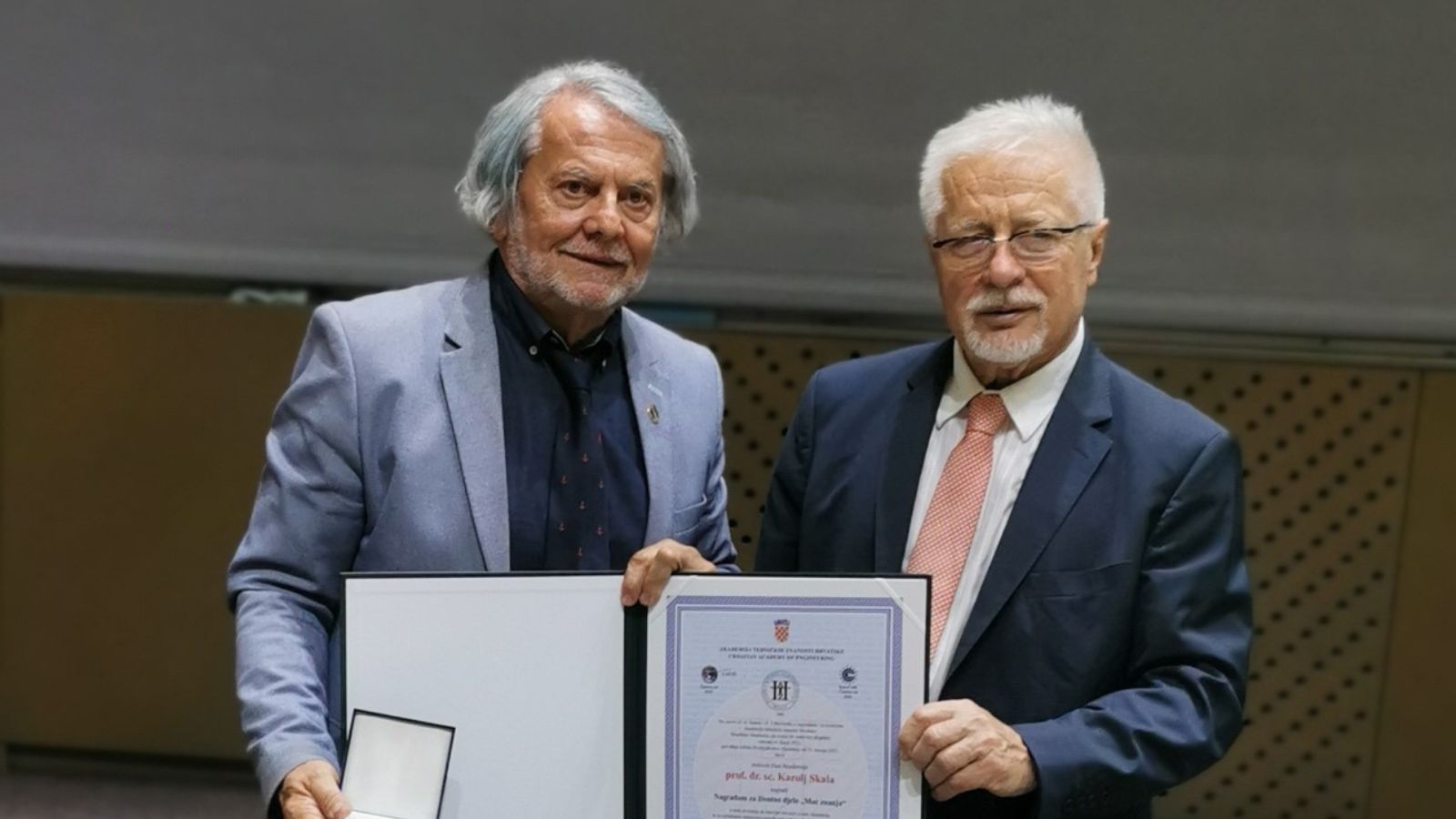 Karolj Skala dobitnik je Nagrade za životno djelo Akademije tehničkih znanosti Hrvatske