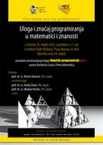Lecture Entitled Role and Importance of Programming in Mathematics and Science