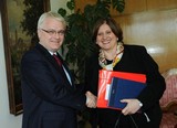 Predsjednik Ivo Josipović primio na radni sastanak ravnateljicu Instituta Ruđer Bošković dr. sc. Danicu Ramljak
