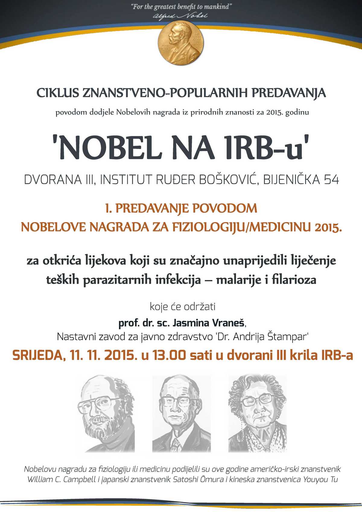 Nobel na IRB-u - fiziologija/medicina