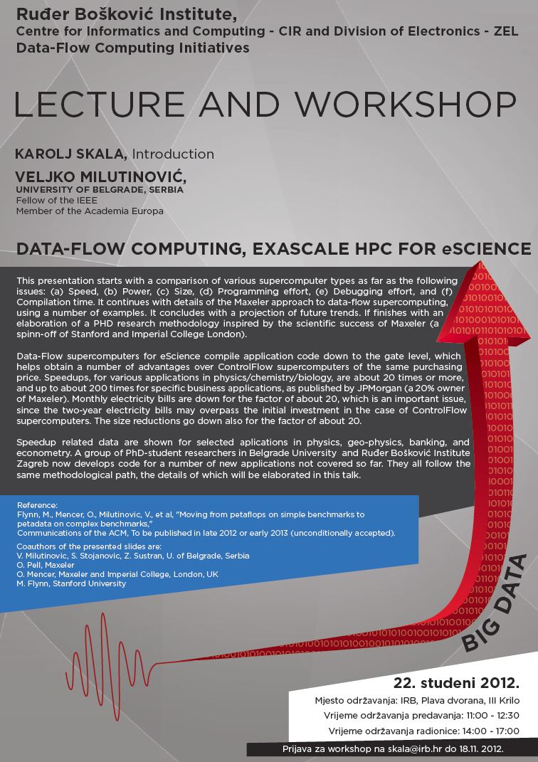 Radionica: "Data-Flow Computing, Exascale HPC for eScience"