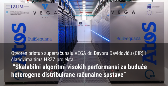 Dobiven pristup za korištenja resursa iz programa EuroHPC JU na superračunalu HPC Vega
