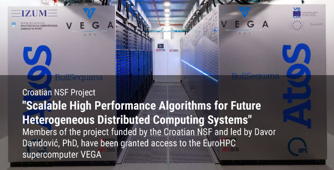 Access granted to the EuroHPC JU computing resources  on the supercomputer HPC Vega