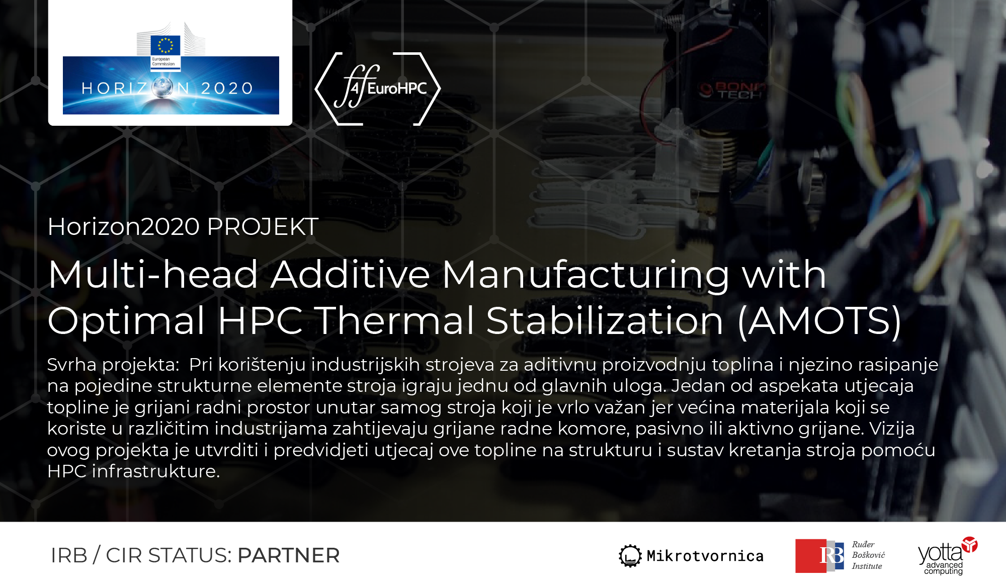 Multi-head Additive Manufacturing with Optimal HPC Thermal Stabilization (AMOTS)