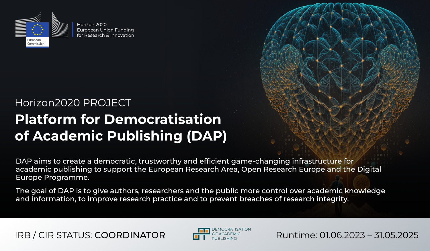 CIR coordinates the establishment of a new, more reliable and efficient ecosystem for scientific publishing through the project "Platform for Democratisation of Academic Publishing (DAP)"