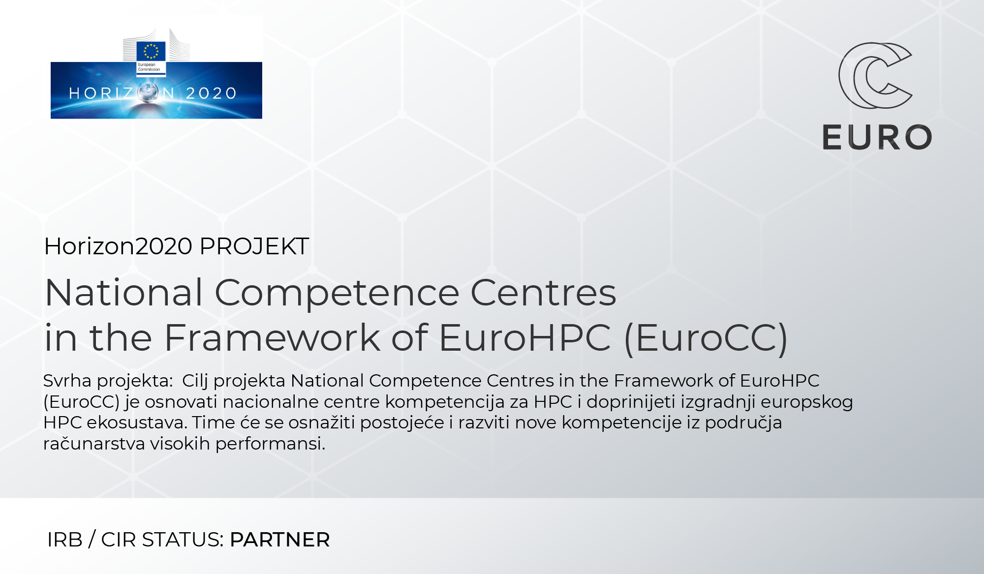 EuroCC - National Competence Centres in the Framework of EuroHPC