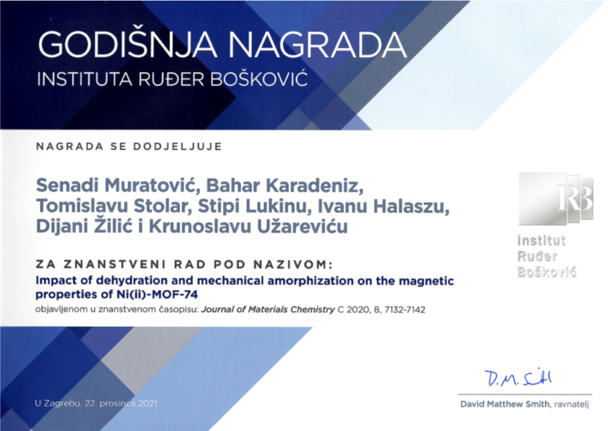 RBI awards to Senada Muratović and Dijana Žilić